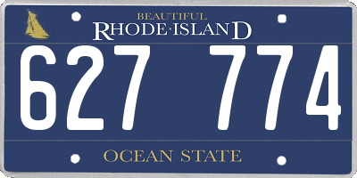 RI license plate 627774