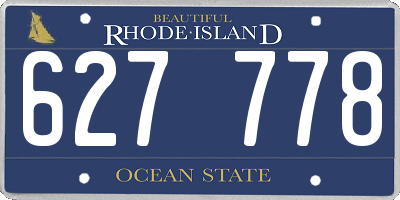 RI license plate 627778