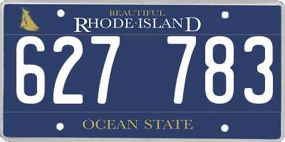 RI license plate 627783
