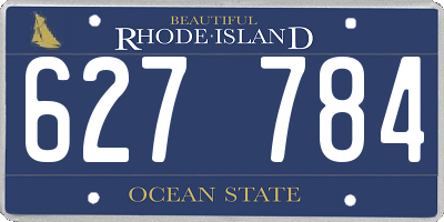 RI license plate 627784