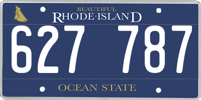 RI license plate 627787
