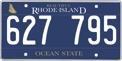 RI license plate 627795
