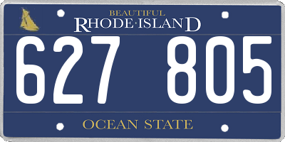 RI license plate 627805