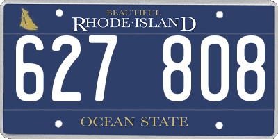 RI license plate 627808