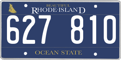 RI license plate 627810