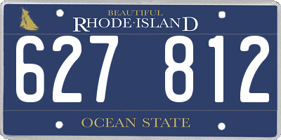 RI license plate 627812