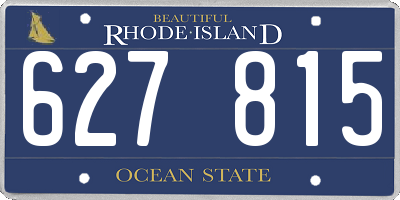 RI license plate 627815