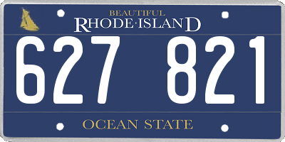 RI license plate 627821