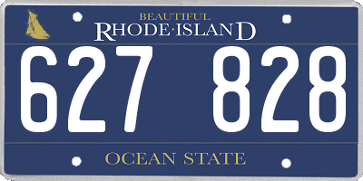 RI license plate 627828