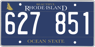 RI license plate 627851