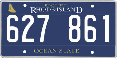 RI license plate 627861