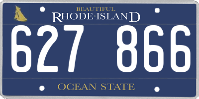 RI license plate 627866