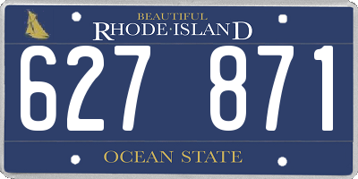 RI license plate 627871