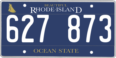 RI license plate 627873