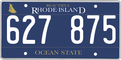 RI license plate 627875