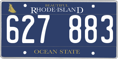 RI license plate 627883