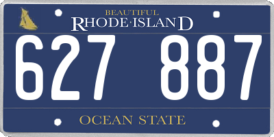 RI license plate 627887