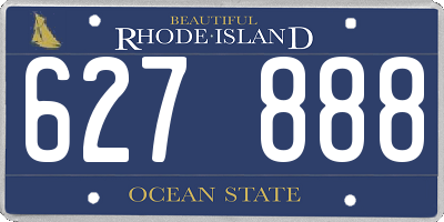 RI license plate 627888
