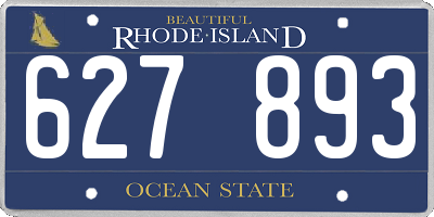 RI license plate 627893