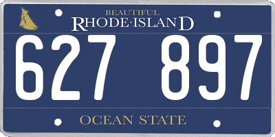 RI license plate 627897