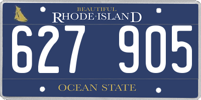 RI license plate 627905