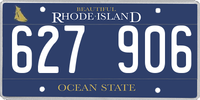 RI license plate 627906