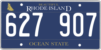 RI license plate 627907