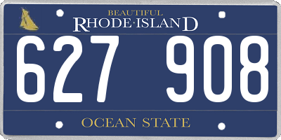 RI license plate 627908