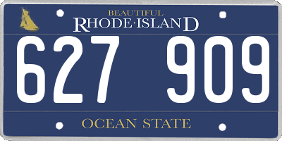 RI license plate 627909