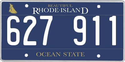 RI license plate 627911