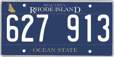 RI license plate 627913