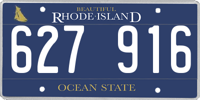 RI license plate 627916
