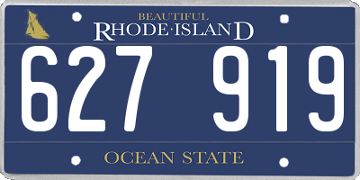 RI license plate 627919