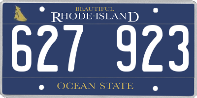 RI license plate 627923