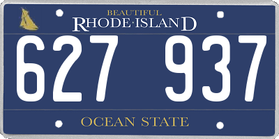 RI license plate 627937
