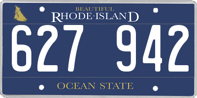 RI license plate 627942