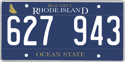 RI license plate 627943