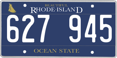 RI license plate 627945
