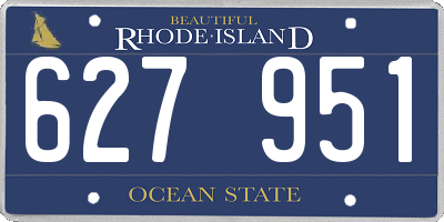 RI license plate 627951