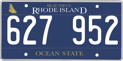 RI license plate 627952