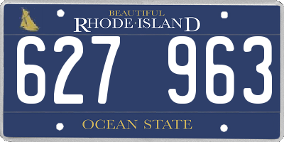 RI license plate 627963
