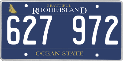 RI license plate 627972