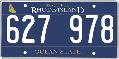 RI license plate 627978