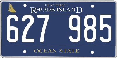 RI license plate 627985