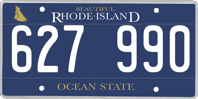 RI license plate 627990