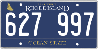 RI license plate 627997