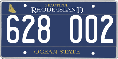 RI license plate 628002