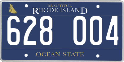 RI license plate 628004