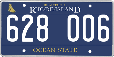 RI license plate 628006