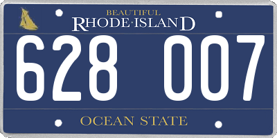 RI license plate 628007